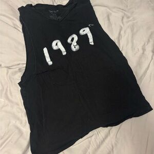 Taylor Swift Black 1989 Graphic Tank Top